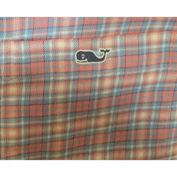 Vineyard Vines Plaid Long Sleeve Button Down Flannel Shirt Size Medium - Picture 3 of 5
